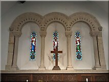 SO6594 : Windows inside Aston Eyre church by Fabian Musto