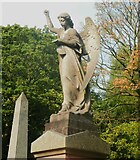 SE0924 : Angel statue in Stoney Royd Cemetery, Halifax by Humphrey Bolton