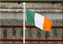 W7966 : The Irish Tricolour at Cobh Quayside by Andy Beecroft