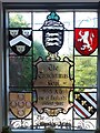 Stained glass window in the Bingley Arms, Bardsey