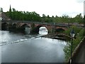 SJ4065 : Weir in River Dee and Old Dee Bridge by David Smith