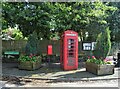 Elizabeth II postbox and telephone box, Daresbury