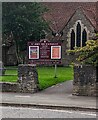 Parish Church nameboard, Charfield, South Gloucestershire