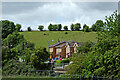 Housing and farmland near Swindon in Staffordshire