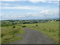 Wind turbine track above Ardoch