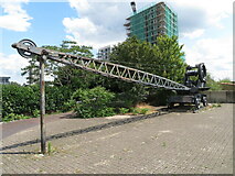 TQ4279 : Preserved crane at North Woolwich by Chris Allen