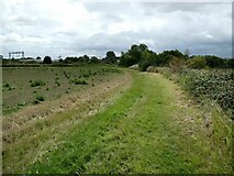 SP9122 : Field edge footpath near the railway bridge by Jeremy Bolwell