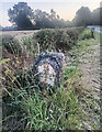 Old Milestone by the A1079, west of Arnull Bridge, Catton parish