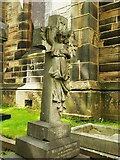 SE1118 : Angel in the churchyard, St Stephen's, Lindley by Humphrey Bolton