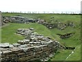 HY3826 : Broch of Gurness - Ditch with side and cross walls by Rob Farrow