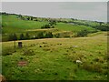 View of earthworks below the dam of Baitings Reservoir, Ripponden