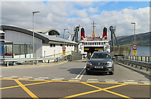 NH1293 : Disembarking from the Ferry by Anne Burgess