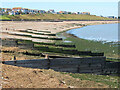 Beach with groynes, Studd Hill