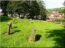 SE2023 : The eastern part of the churchyard of Christ Church, Liversedge by Humphrey Bolton
