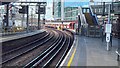 Circle Line train entering Paddington station