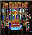 TL1407 : St Albans - Cathedral - Illuminated Altar Screen by Rob Farrow