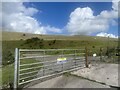 Barrier to Ffos-y-frân opencast site