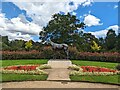 TF6928 : Bronze statue of the racehorse Estimate in the gardens of Sandringham House, Norfolk by Richard Humphrey