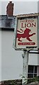 SO1327 : The Red Lion name sign, Llangors, Powys  by Jaggery