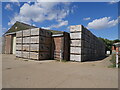 TG2926 : Worstead Farms pallet boxes by David Pashley