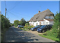 Helions Bumpstead: plaster and thatch on Haverhill Road