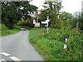 Road junction at Ponthen , east of Melverley