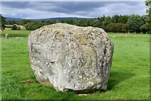 NY5737 : Little Salkeld: Long Meg and her Daughters, large single stone by Michael Garlick