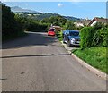 Minor road in Groesffordd, Powys