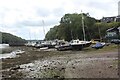 Boats on bank of Castle Pill, Cellar Hill