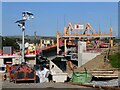 New A465 bridge under construction near Merthyr Tydfil