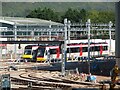 Construction of the new Metro depot at Taffs Well