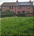 Rooftop solar panels, Trefeca, Powys