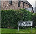 Welsh / English name sign, The Paddocks, Talgarth, Powys