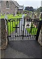 SO3010 : Churchyard entrance gates, Llanellen, Monmouthshire by Jaggery
