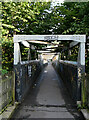 The footbridge crossing the railway and Metro lines, Chillingham Road, Newcastle