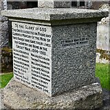 SX9197 : Upton Pyne, Church of Our Lady: Names on the War Memorial Cross by Michael Garlick
