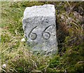NY8121 : Old Boundary Marker on Mickle Fell by Colin Smith