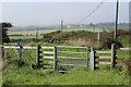 Gate at track into Castlemartin training area