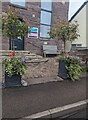 Flower tubs outside Hope Baptist Church, Gilwern, Monmouthshire