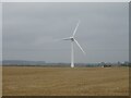 Stubble field and wind turbine near Skerne