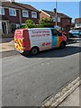 Colourful E.ON van, Pinewood Close, Malpas, Newport