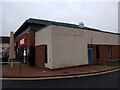 A 21st century ghost sign on wall of Wingers fast-food, Lichfield Business Park