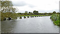 SK1715 : Canal and River Trent north of Alrewas in Staffordshire by Roger  D Kidd