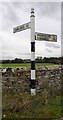 NY3457 : Cumberland County Council finger signpost at T-junction at Hosket Hill by Roger Templeman