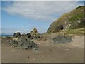 Sea stacks and cave