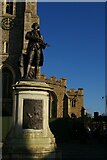 TL8741 : Statue of Thomas Gainsborough, Market Hill, Sudbury by Christopher Hilton