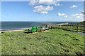 Seats overlooking Reighton Sands