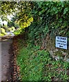 The Draen B&B direction sign, Llanfilo, Powys