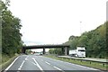 A5121 bridge over A38 at road junction near Stretton