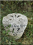 NY1645 : Old Milestone by the unclassified road, west of Langrigg Farm by Barbara Todd